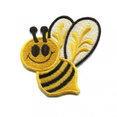 High quality cartoon bee embroidery patches