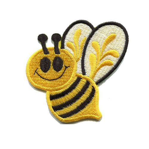 High quality cartoon bee embroidery patches