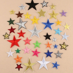 Wholesale Different Styles of Five Pointed Star Embroidery Patch With Various Colors Patches For Clothing