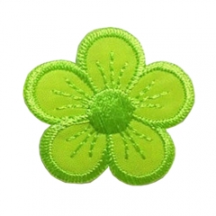 Green different shape Applique Flower Embroidery Patches for clothing