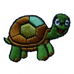 Direct factory sale custom high quality cheap tortoise embroidery animal patch