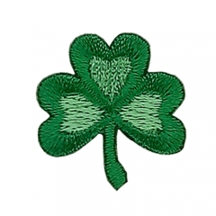 Hot Sale Green mini Clover Embroidered Patch Iron On Patch