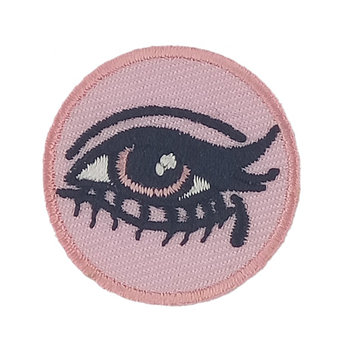 High Quality Iron on Custom Eyes Logo Design Embroidery Patches for Fashion Clothing