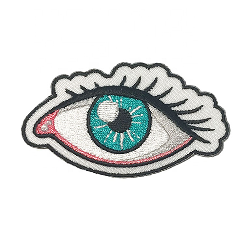 Professional embroidered patch eye logo patches