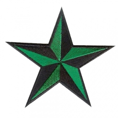Wholesale china customized iron on badges 3d star custom embroidered patches for clothing