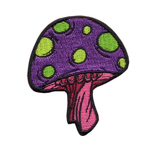wholesale mushroom embroidery patches stick on patch