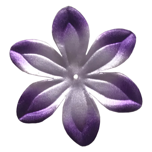 Wholesale padded purple color flowers appliques