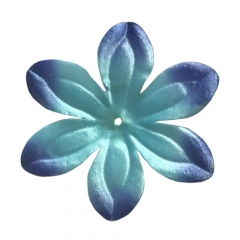 Wholesale padded blue color flowers appliques