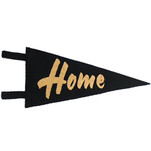 Custom home logo hanging banners pennants