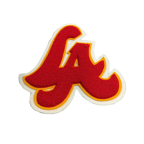 Custom logo toweling embroidery patch letters chenille embroidery patch