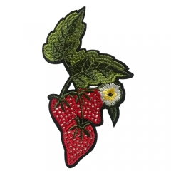 Cheap embroidered strawberry fruit patches