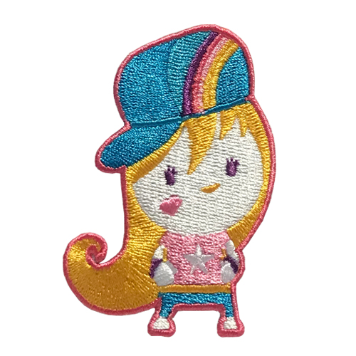 Custom lovely girl embroidered patches