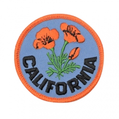 Wholesale embroidered flower iron on patch badges