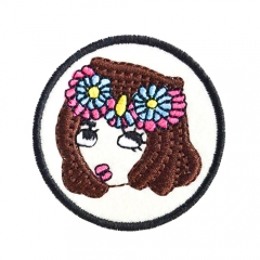 Factory price small lovely logo embroidery sew on patch