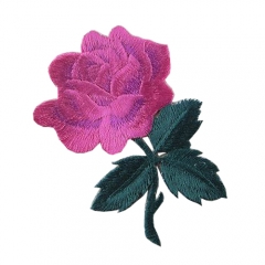 flower embroidery patch custom iron on embroidered patches