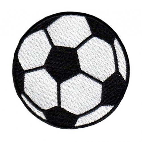 wholesale round shape non woven embroidery football patch for clothing
