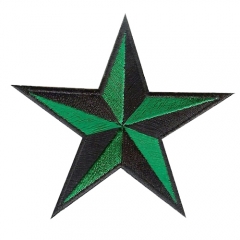 Hot sale in stock felt base embroidered iron on star patches with different colors for options