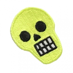 Manufacturer Custom Skull Logo Embroidered Patches