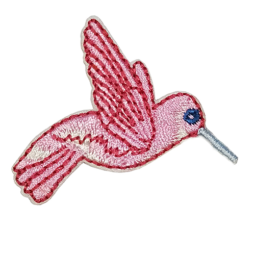 Custom lovely bird embroidery patches for clothing