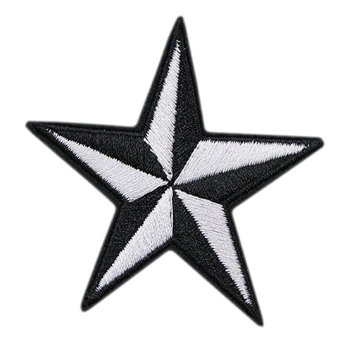 Hot sale in stock felt base embroidered iron on star patches with different colors for options