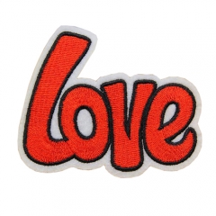 Free samples personalized of flowers love letter series embroidery patches
