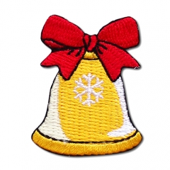 Custom embroidery Bell Patches For Christmas Decoration