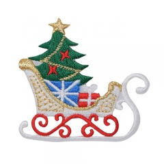 Custom Iron Embroidery Patch, custom christmas tree Embroidered Patch