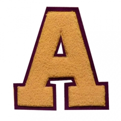 Customized Bulk Letter Chenille Towel Embroidery Patches