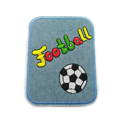 Letter Embroidery Applique Custom Screen Printed Football Iron On Patch Wholesale