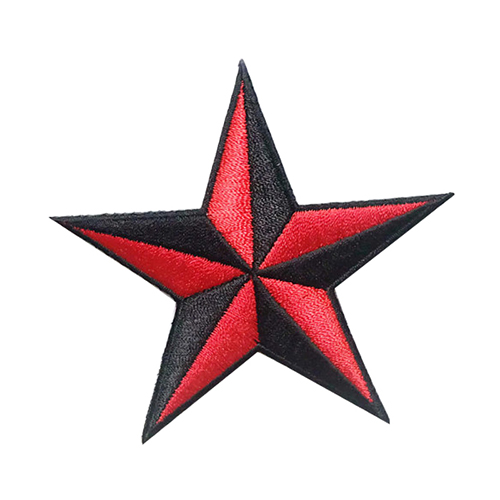 Wholesale garment accessories iron on patches, customized star shape ...