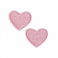 Factory OEM low price custom small embroidery patch heart