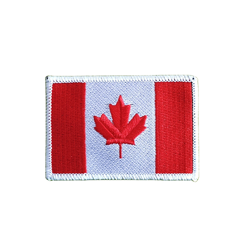 Best Quality Custom Canada Flag embroidery Patch For Clothes and Hats