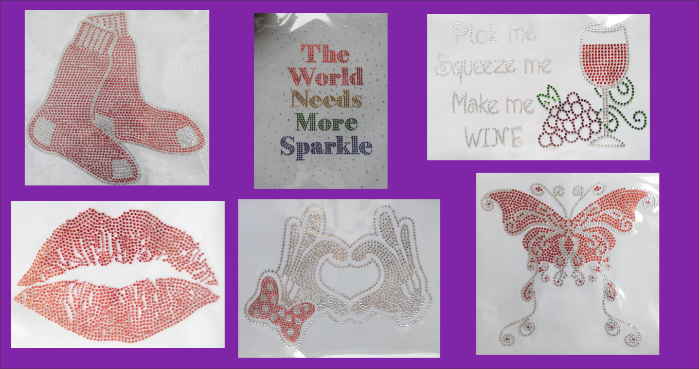 Christmas glitter and rhinestone transfer