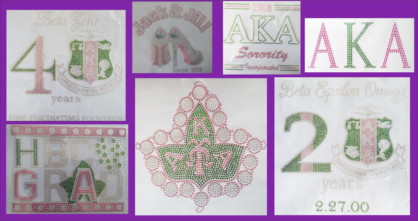 AKA rhinestone transfer