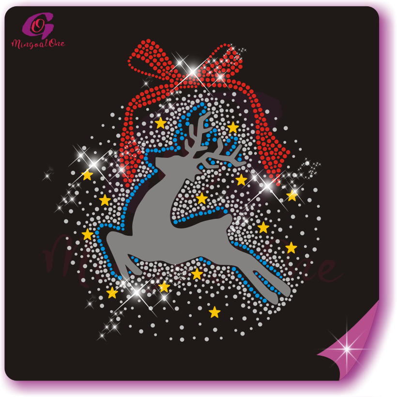 Christmas glitter and rhinestone transfer