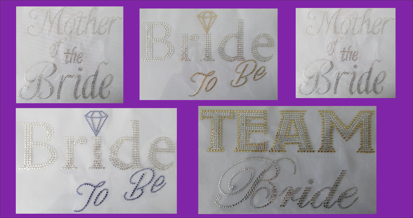 Bride rhinestone transfer