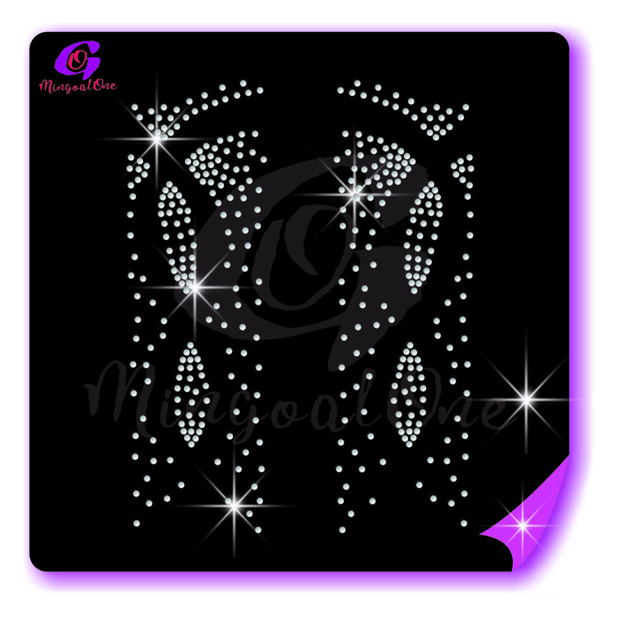 Bow Strips rhinestone Transfer