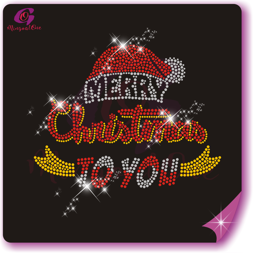 Christmas glitter and rhinestone transfer