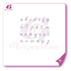 alphabet different font rhinestone transfer letters