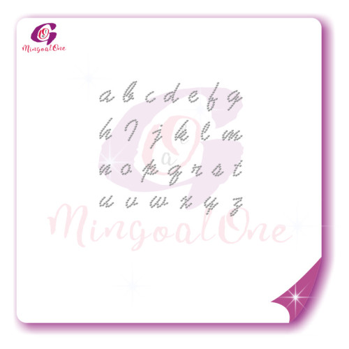 alphabet different font rhinestone transfer letters