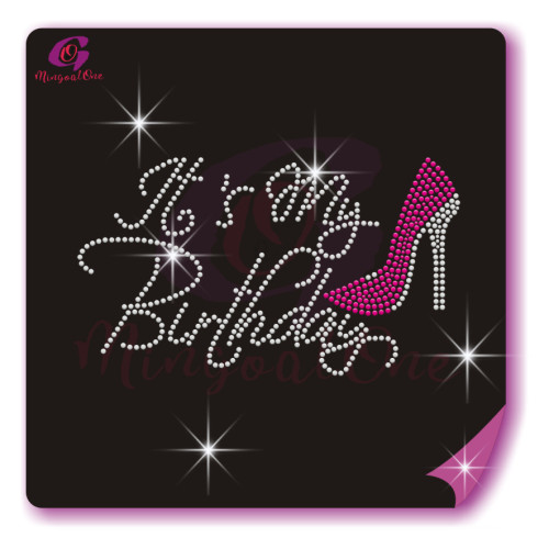 Birthday entourage rhinestone transfer