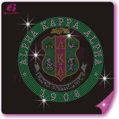 AKA rhinestone iron on transfer silver soror hotfix transfer