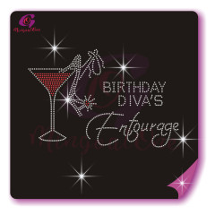 Birthday entourage rhinestone transfer