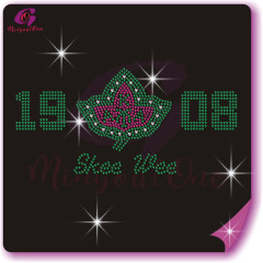 AKA rhinestone iron on transfer silver soror hotfix transfer