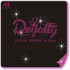 AKA rhinestone iron on transfer silver soror hotfix transfer