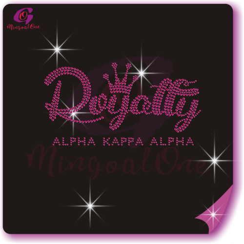AKA rhinestone iron on transfer silver soror hotfix transfer