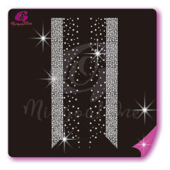 Bow Strips rhinestone transfer