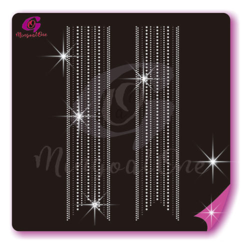Bow Strips rhinestone transfer