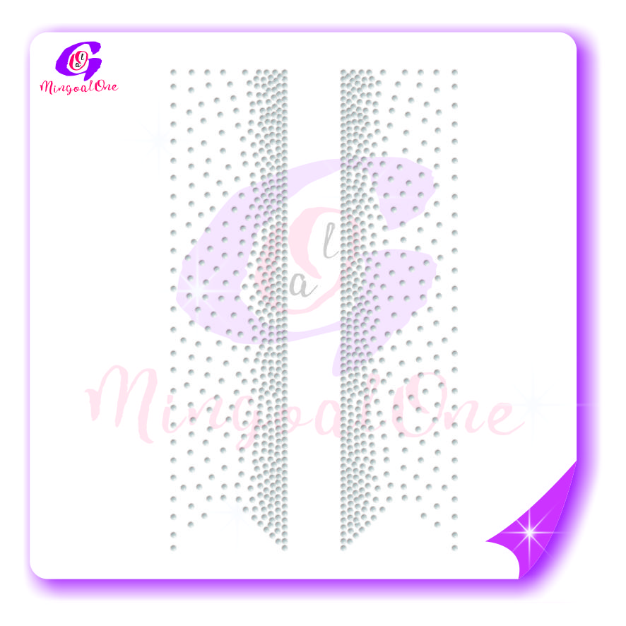 Bow Strips rhinestone transfer