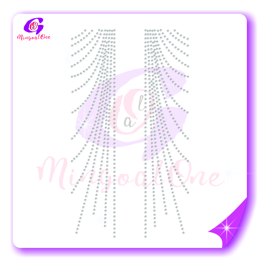 Bow Strips rhinestone transfer